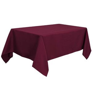 Polyester Tablecloth Wrinkle and Spillproof 55"x80" Burgundy